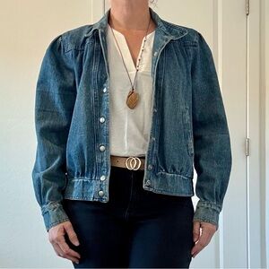 Vintage 80s Sergio Valente Blue Jean Denim Snap Button Jacket